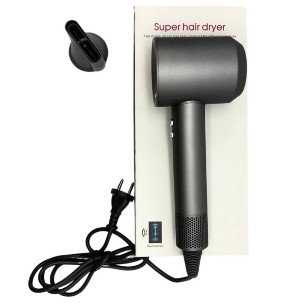 Фен для волосся Super Hair Dryer з функцією швидкого сушіння та насадкою концентратор
