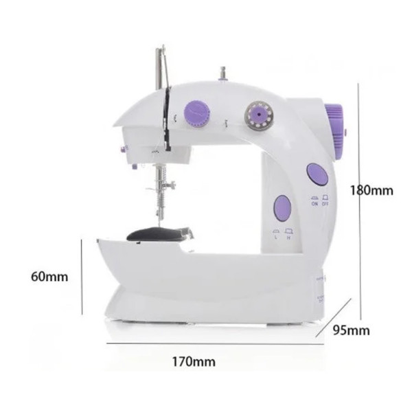 Швейная ручная мини машинка 4 в 1 Mini Sewing Machine SM-202А Домашняя компактная настольная портативная 220V