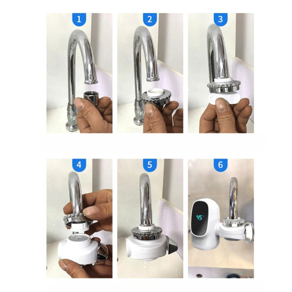 Электрический проточный водонагреватель с экраном Electric Water Heater насадка бойлер на кран ZSW-D03 Электрический проточный водонагреватель с экраном Electric Water Heater насадка бойлер на кран ZSW-D03