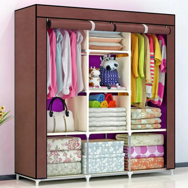Тканевый шкаф для хранения одежды и обуви складная полка органайзер Storage Wardrobe 88130 каркасный стеллаж