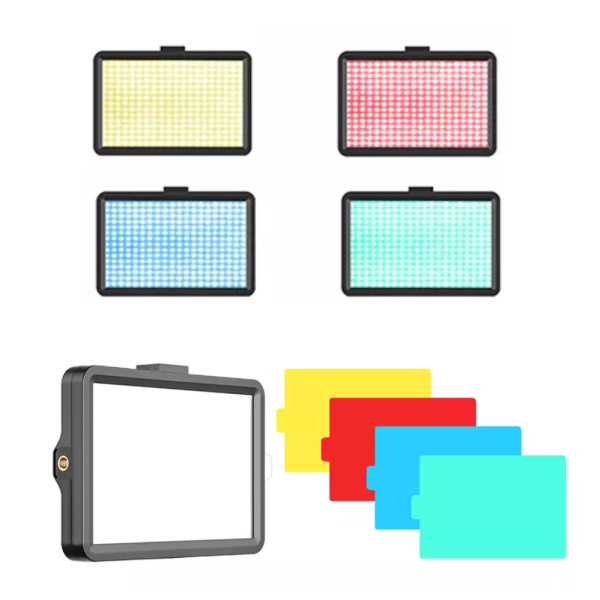 Светодиодная прямоугольная лампа 19х12,5см Ring Fill Light с цветными фильтрами и штативом 2м для фото видео