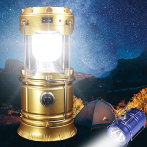 Ручной фонарь SH-5800T на солнечной батарее 1W+6LED лампа для кемпинга компактная с зарядкой от USB