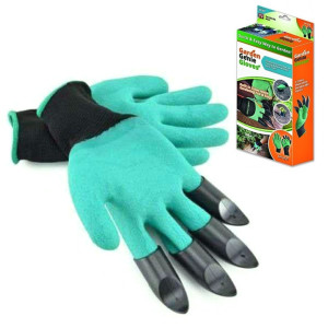 Садовые перчатки Garden Gloves с когтями для садоводства Перчатки-грабли резиновые