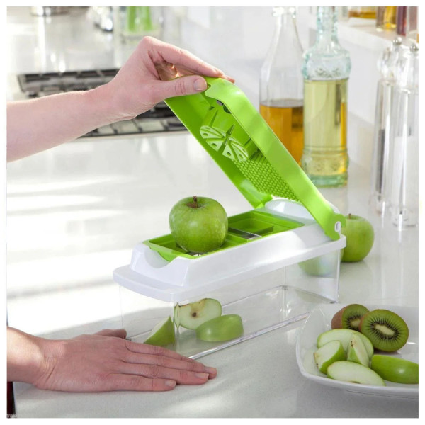 Овощерезка мультислайсер Nicer Dicer Plus ручной измельчитель для овощей и фруктов Терка шинковка 11 в 1 Овощерезка мультислайсер Nicer Dicer Plus ручной измельчитель для овощей и фруктов Терка шинковка 11 в 1