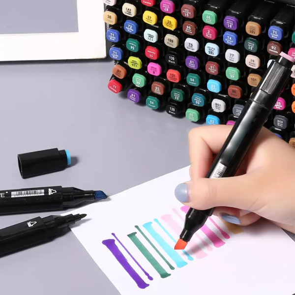 Скетч маркеры SKETCHMARKER 40 цветов. Набор двусторонних маркеров на спиртовой основе для художника