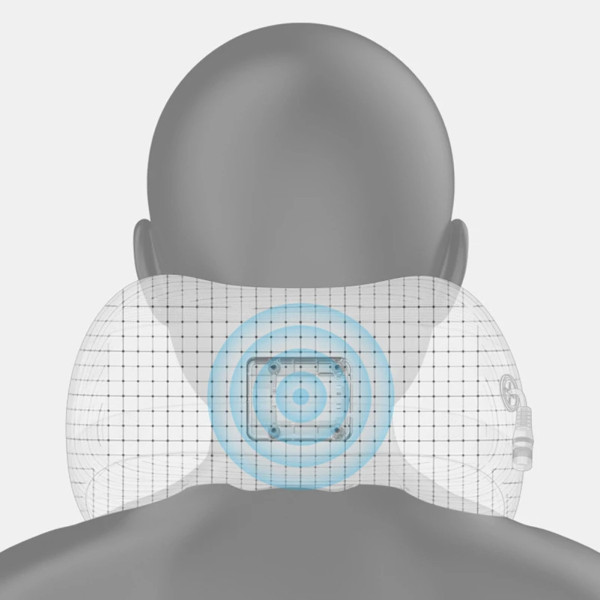 Массажная подушка с вибрацией эффектом памяти подкова U-Shaped Upgrade Vibration Pillow виброподушка массажер
