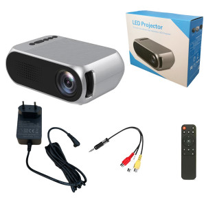 Портативный мини проектор Projector LED YG320 Mini с динамиком для дома лед проектор карманный серый