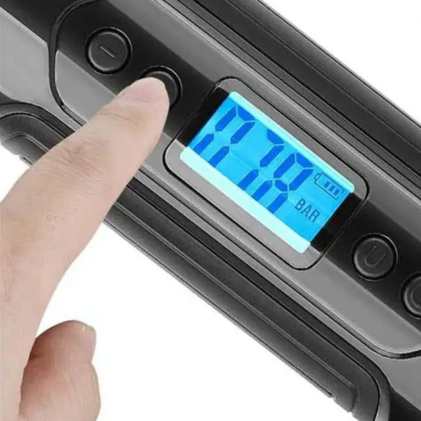 Автокомпрессор портативный /Power Bank/ LED-фонарик, 3000 mAh Насос для авто, мячей, велосипедов