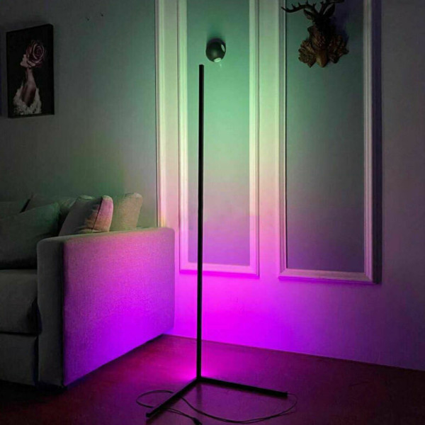 Угловой напольный RGB светодиодный LED торшер лампа с пультом RGB-светильник регулируемой яркостью лед ночник