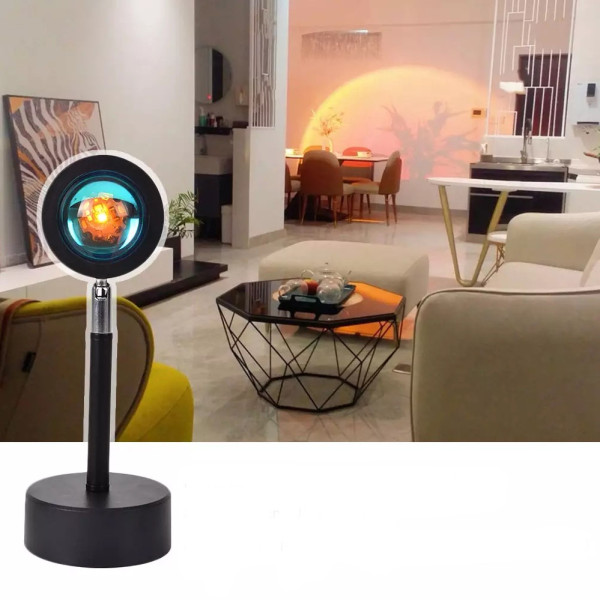 Проекционный светильник Sunset Lamp закат USB проектор атмосферная лампа для фото металлическая