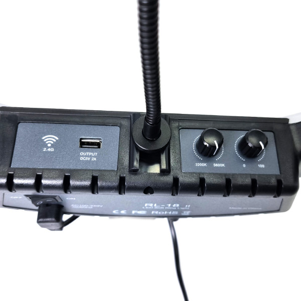 Кольцевая лампа RL-18 II 512 LED со штативом чехлом Кольцевое освещение для съемки набор блогера