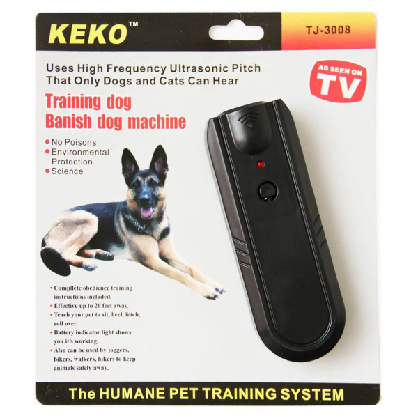 Отпугиватель для собак ультразвуковой Dog repeller TJ-3008 Карманный Черный Отпугиватель для собак ультразвуковой Dog repeller TJ-3008 Карманный Черный