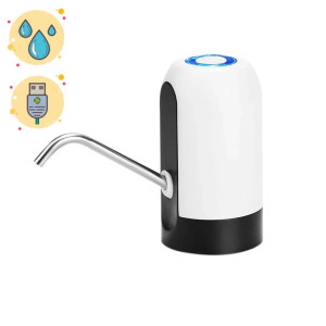 Электрическая помпа дозатор для воды с аккумулятором Pump Dispenser Белая Насадка диспенсер на бутылку кулер