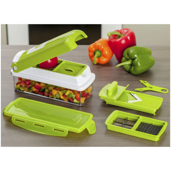 Овощерезка мультислайсер Nicer Dicer Plus ручной измельчитель для овощей и фруктов Терка шинковка 11 в 1 Овощерезка мультислайсер Nicer Dicer Plus ручной измельчитель для овощей и фруктов Терка шинковка 11 в 1