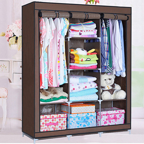 Тканевый шкаф для хранения одежды и обуви складная полка органайзер Storage Wardrobe 88130 каркасный стеллаж