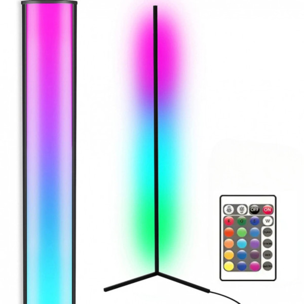Кутовий світлодіодний RGB торшер підлоговий збірний 150см LED лампа з пультом і регулюванням яскравості