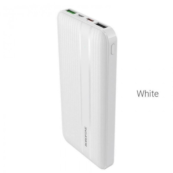 Портативный внешний аккумулятор BJ9 10000 mAh белый Power bank зарядное устройство повербанк usb Type-C