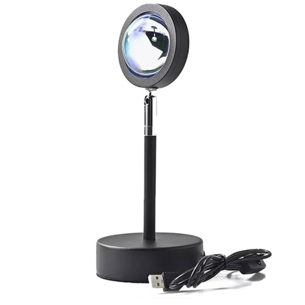 Проекционный светильник USB проектор атмосферная лампа для фото Sunset Lamp с пультом 16 цветов