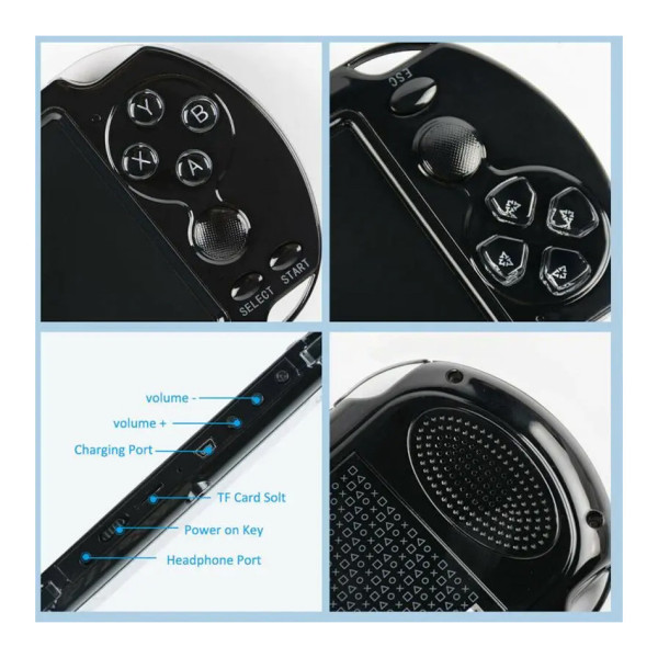 Игровая портативная приставка PSP X9 8GB Беспроводная консоль с встроенными ретро играми ТВ выход дисплей 5.1