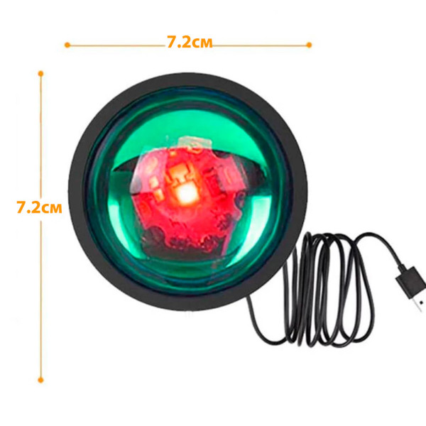 Светильник проекционный Sunset Lamp RGB с пультом на штативе USB проектор атмосферная лампа разноцветная
