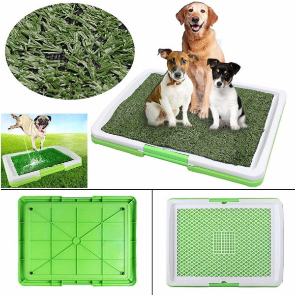 Туалет для собак трёхъярусный Puppy Potty Pad лоток для домашних животных с травой и решеткой 47х34х6см Туалет для собак трёхъярусный Puppy Potty Pad лоток для домашних животных с травой и решеткой 47х34х6см