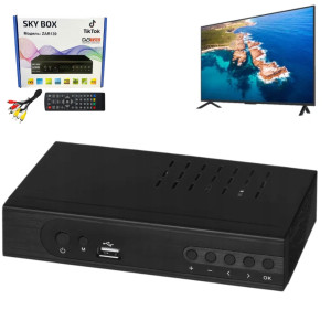 Цифровой тюнер SKY BOX ZAR139 с дисплеем и пультом универсальная приставка DVB-T2 для телевизора