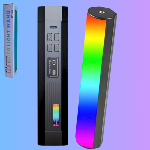 Аккумуляторный Led видеосвет RGB Stick M09 светодиодная беспроводная лампа палка для фото и видео Аккумуляторный Led видеосвет RGB Stick M09 светодиодная беспроводная лампа палка для фото и видео
