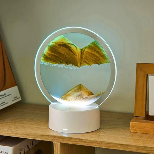 Пісочний RGB нічник Настільна 3D лампа художнє світло пісочний годинник
