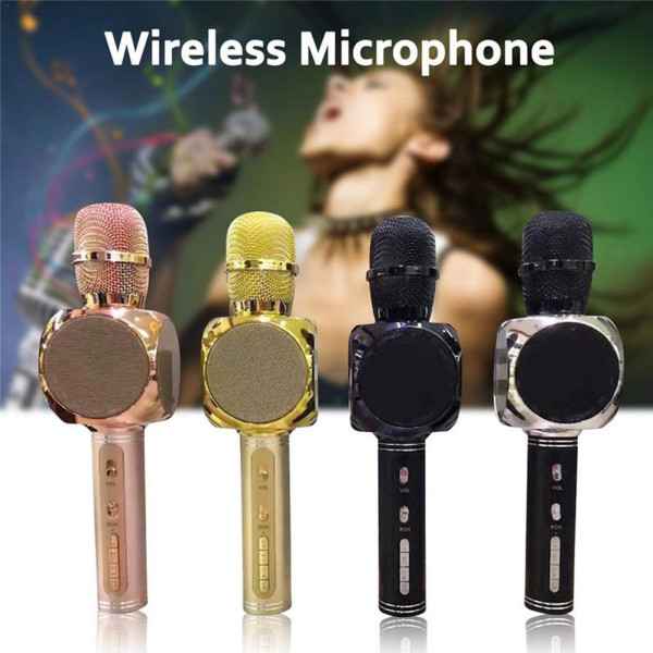 Караоке микрофон детский портативный беспроводной Bluetooth USB Золотой Gold Игрушка микрофоны для детей YS-63 Караоке микрофон детский портативный беспроводной Bluetooth USB Золотой Gold Игрушка микрофоны для детей YS-63