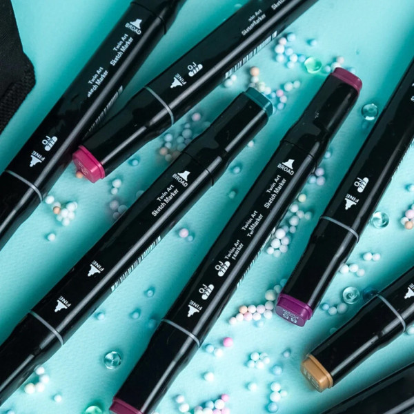 Скетч маркеры SKETCHMARKER 48 цветов Набор для рисования и дизайна двусторонних маркеров на спиртовой основе Скетч маркеры SKETCHMARKER 48 цветов Набор для рисования и дизайна двусторонних маркеров на спиртовой основе