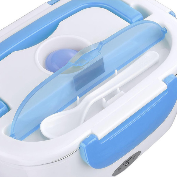 Ланч-бокс с подогревом от сети 220V Голубой Electric lunch box Контейнер для еды судок для обедов