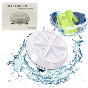 Ультразвуковая стиральная машина портативная large turbine wash Ultrasonic устройство для стирки от USB