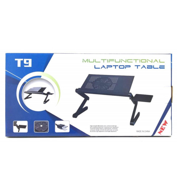 Столик трансформер для ноутбука Охлаждающий LAPTOP TABLE Т9 Портативный Стол-подставка складной металлический Столик трансформер для ноутбука Охлаждающий LAPTOP TABLE Т9 Портативный Стол-подставка складной металлический