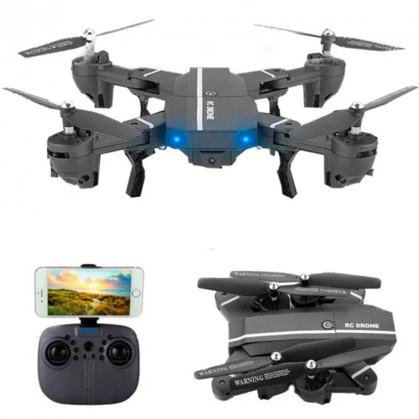 Квадрокоптер селфи-дрон складной RC DRON с Full HD WiFi камерой 8МП дрон Радиоуправляемый компактный с пультом