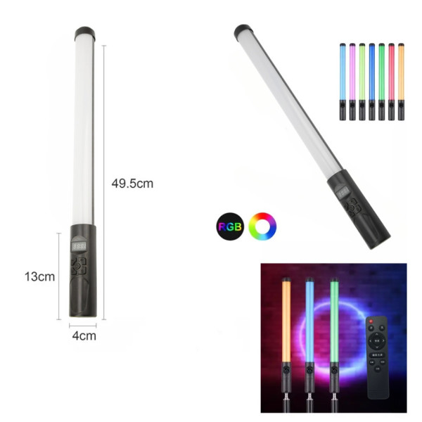 Лампа Led різнобарвна меч Led Stick RGB палиця для фото і відео Стік жезл для Селфі і блогерів з пультом