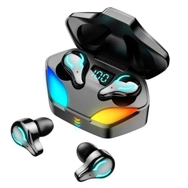 Наушники беспроводные Х1 Blutooth игровые RGB с подсветкой и микрофоном два режима воспроизведения