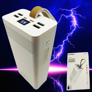 Power bank SYROX PB125 50000 mAh повербанк портативный зарядное устройство для телефона 4 USB