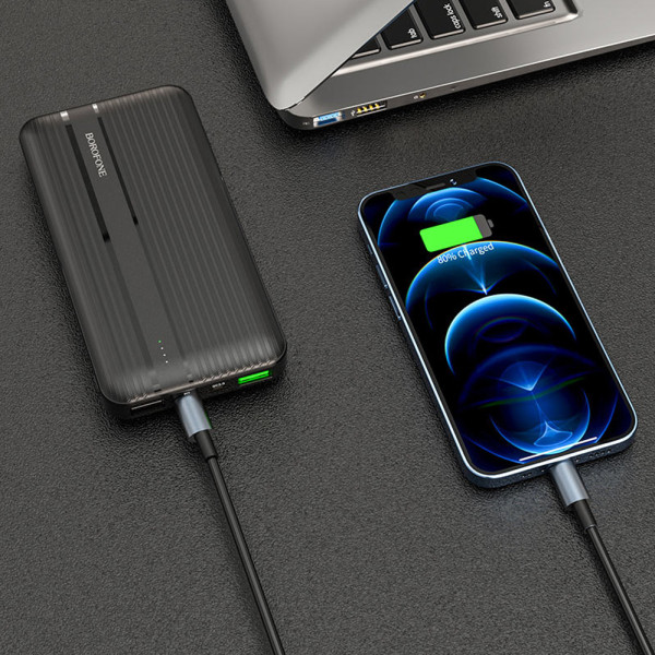 Портативный внешний аккумулятор  BJ9 10000 mAh чорный Power bank зарядное устройство повербанк usb Type-C