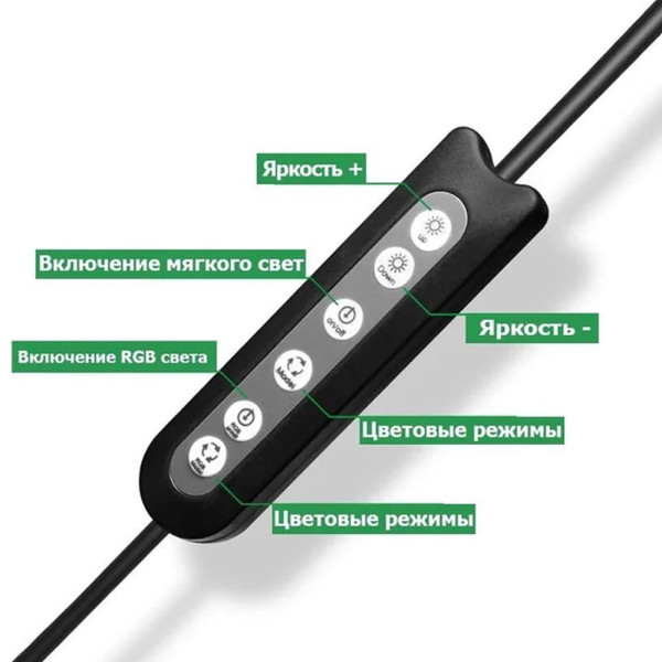 Кольцевая светодиодная цветная лампа RGB LED MJ18 Набор блогера селфи кольцо со штативом Мечта тиктокера 45 см