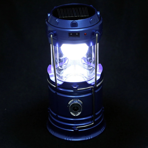 Ручной фонарь SH-5800T на солнечной батарее 1W+6LED лампа для кемпинга компактная с зарядкой от USB