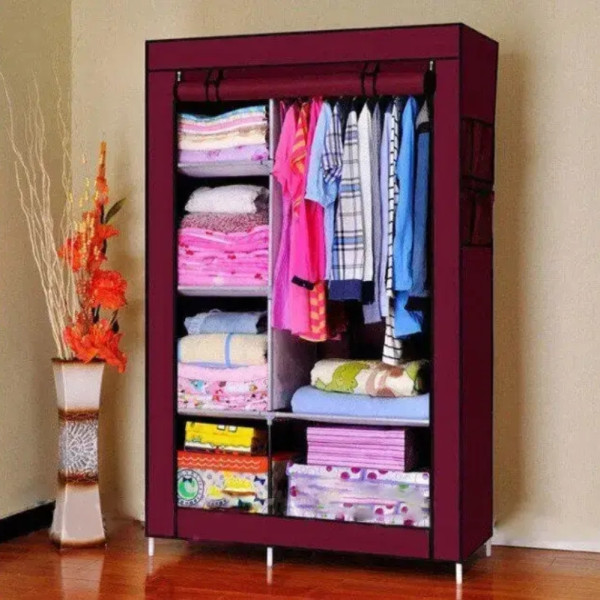 Тканевый шкаф для хранения одежды и обуви на 6 секций органайзер Simple Wardrobe каркасный стеллаж