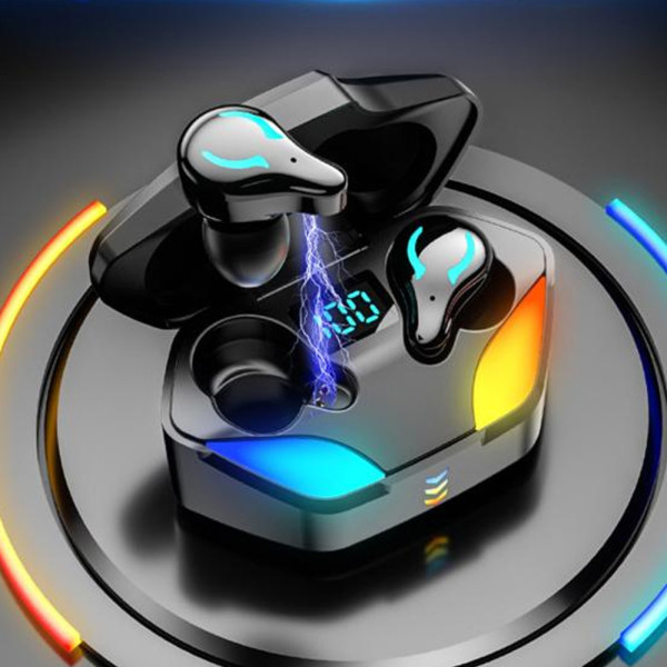 Наушники беспроводные Х1 Blutooth игровые RGB с подсветкой и микрофоном два режима воспроизведения