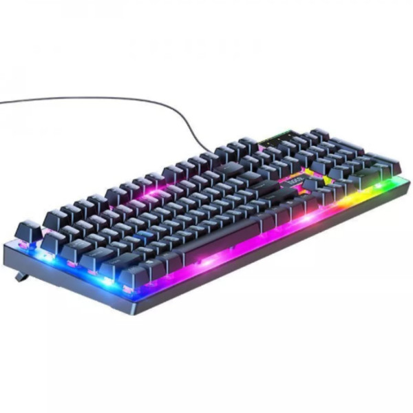 Клавіатура комп'ютера ігрова з RGB підсвічуванням настільна клава з мишкою світлодіодна для ПК Hoco GM18 Клавіатура комп'ютера ігрова з RGB підсвічуванням настільна клава з мишкою світлодіодна для ПК Hoco GM18