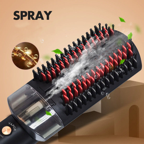 Расческа фен Hair Steam Brush 3в1 Электрическая щетка для укладки и выпрямления утюжок плойка стайлер