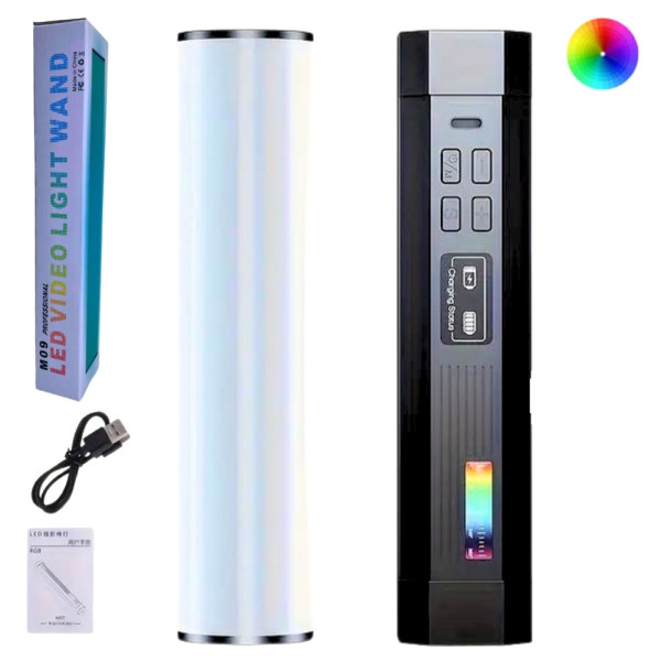 Аккумуляторный Led видеосвет RGB Stick M09 светодиодная беспроводная лампа палка для фото и видео Аккумуляторный Led видеосвет RGB Stick M09 светодиодная беспроводная лампа палка для фото и видео
